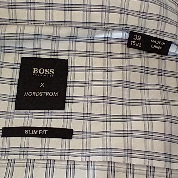 Men's Boss Hugo Boss X Nordstrom button up long sleeve slim fit - size 15.5 neck - Picture 6 of 9